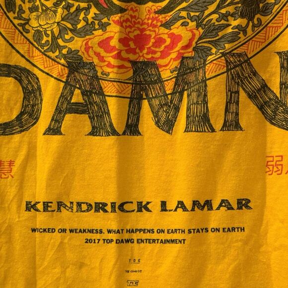 DAMN Kendrick Lamar 2017 Top Dawg Entertainment Long Sleeve Shirt Adult Medium - Picture 4 of 4